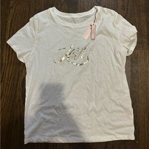 Victoria's Secret White Graphic Short Sleeve T-Shirt